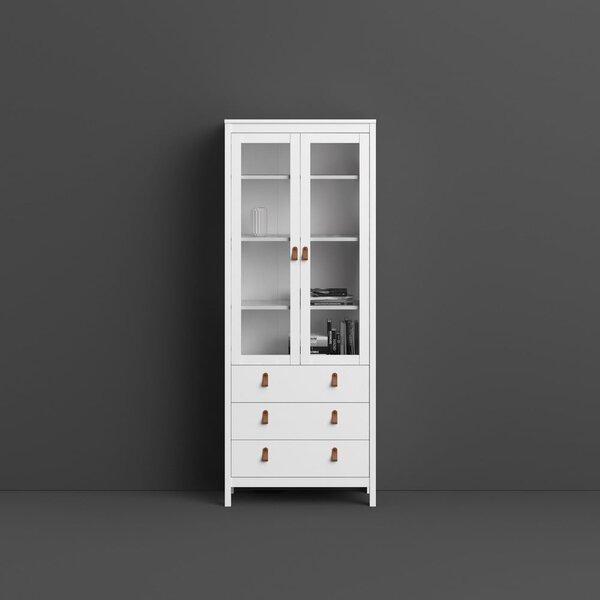 Bílá vitrína 78x199 cm Madrid – Tvilum