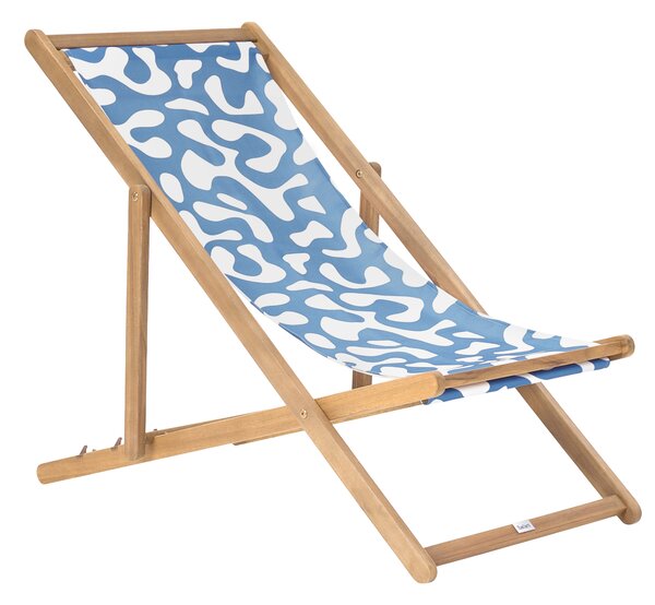 Sada 2 náhradních potahů na lehátko ANZIO/AVELLINO 113 x 44 cm Modrá