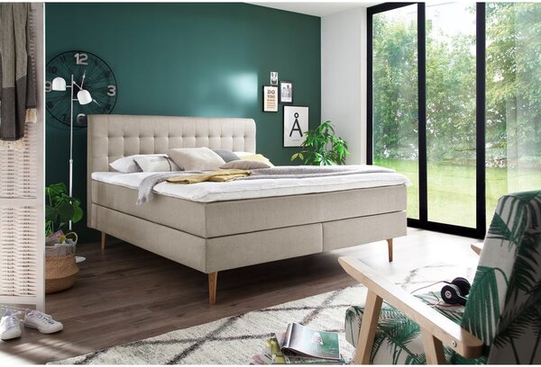 Béžová boxspring postel 160x200 cm Massello – Meise Möbel