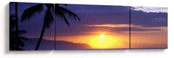 Obraz západu slunce nad mořem (170x50 cm)