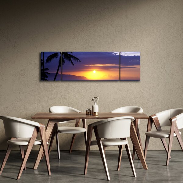 Obraz západu slunce nad mořem (170x50 cm)
