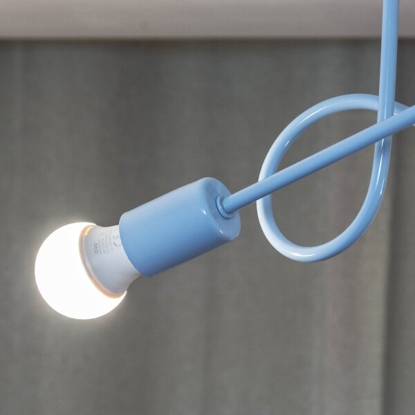 Přisazený lustr OXFORD 2xE27/15W/230V modrá