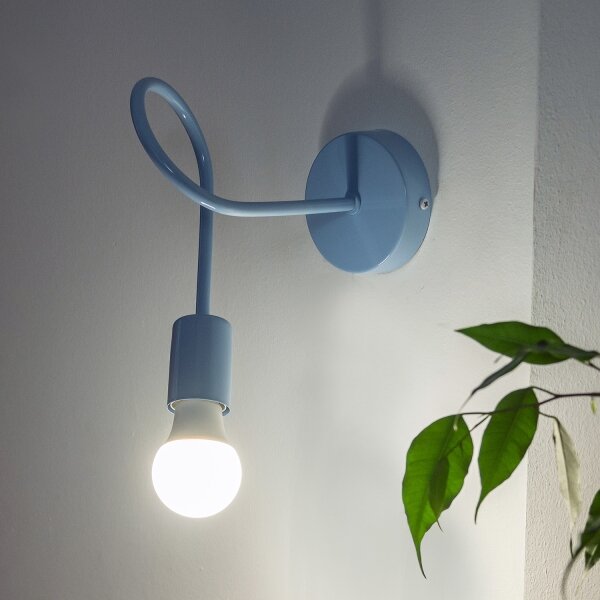 Nástěnná lampička OXFORD 1xE27/15W/230V modrá