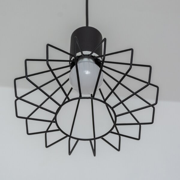 Lustr na lanku SOLANO 1xE27/15W/230V černá/lesklý chrom