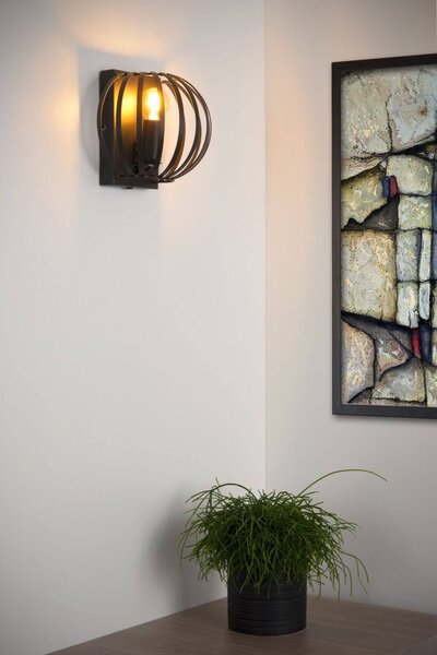 Lucide 78274/01/30 nástěnná lampa Manuela 1x40W | E14 - černá, kov, stmívatelná