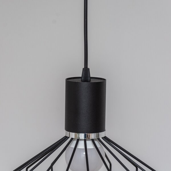 Lustr na lanku SOLANO 3xE27/15W/230V černá/lesklý chrom