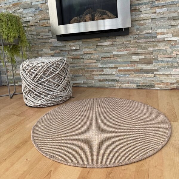 Vopi, Kusový koberec Nature NEW přírodní kruh, 67x67 (průměr) kruh, oranžová, kuchyně