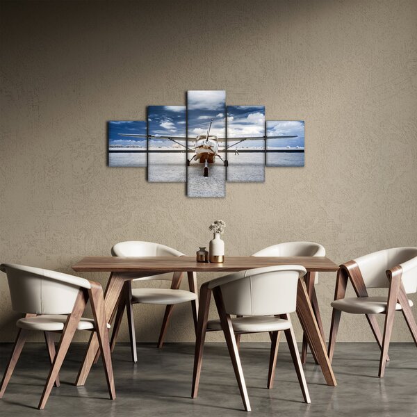 Obraz motorového letounu (125x70 cm)