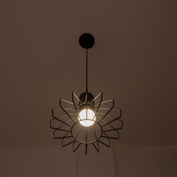 Lustr na lanku SOLANO 1xE27/15W/230V černá/lesklý chrom