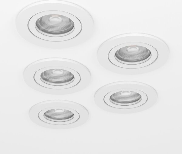Eglo 902263 - SADA 5x LED Podhledové bodové svítidlo BARRANCO LED/4,8W/230V bílá