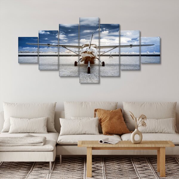 Obraz motorového letounu (210x100 cm)