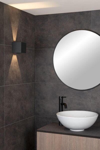 Lucide 69200/06/30 LED nástěnná bodová lampa Axi 1x6W | 350lm | 2700K | IP54 - černá, kov