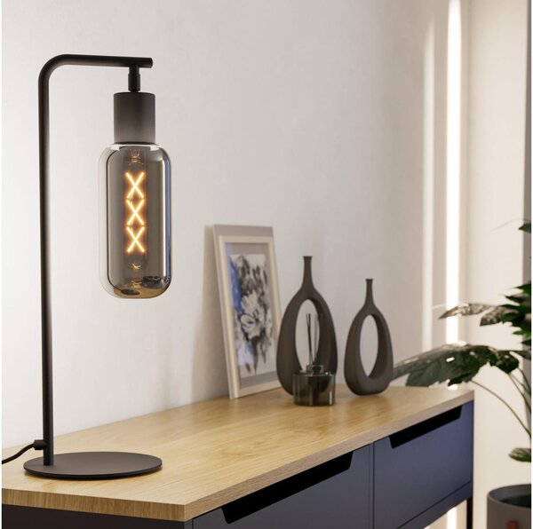 Eglo 901007 - Stolní lampa MAIONE 1xE27/4W/230V černá/kouřová