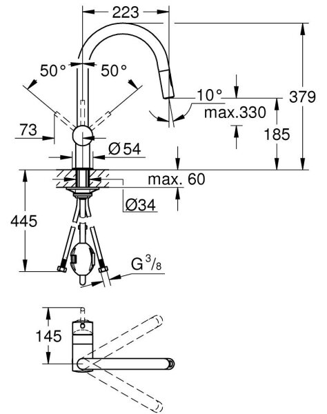 GROHE 32321DC2 - Dřezová baterie A nerez