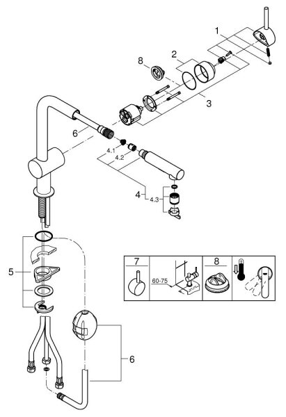 GROHE 30274DC0 - Dřezová baterie A nerez