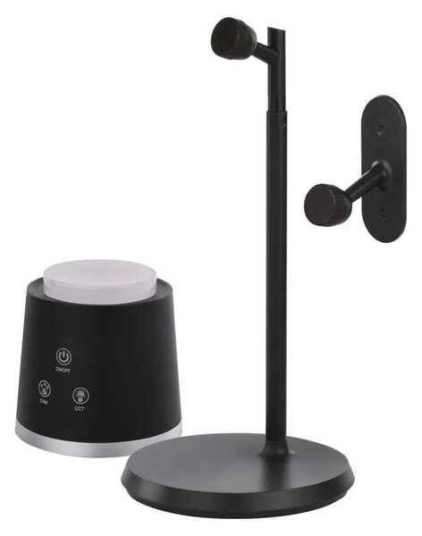 EMOS Černá LED stolní nabíjecí magnetická lampa Abbie 4v1 6W Z7636B