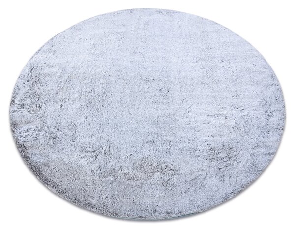 Koberce Łuszczów Kulatý pratelný koberec LAPIN shaggy, protiskluzový, šedá / slonová kost kruh 80 cm