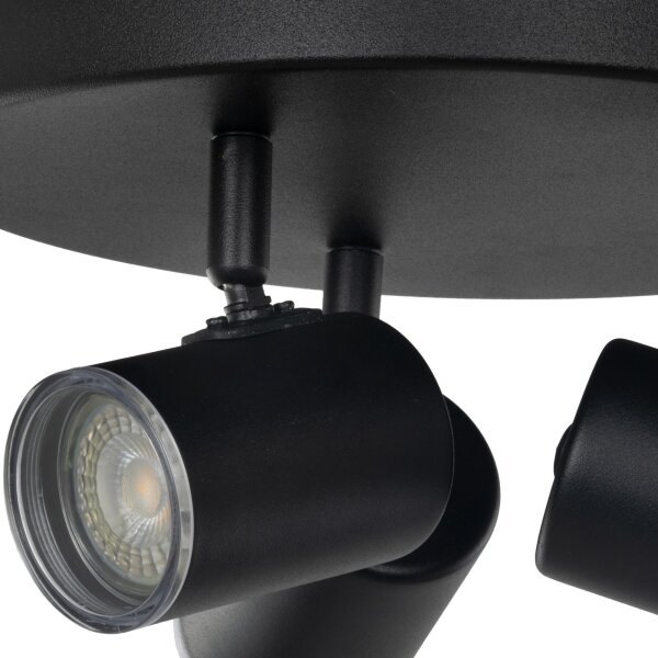 Eglo 901965 - Koupelnové bodové svítidlo CONSUMA 3xGU10/5W/230V IP44 černá