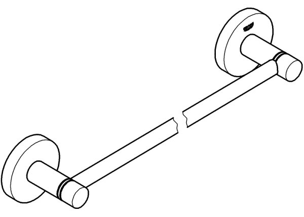 GROHE 411972430 - Držák na osušky START 504 mm černá