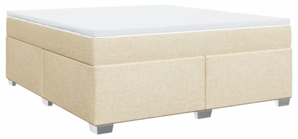 Box spring postel s matrací krémová 180x200 cm textil 3285156