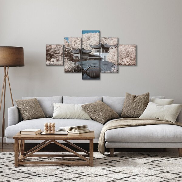 Obraz - Rozkvetlé stromy v Asii (125x70 cm)