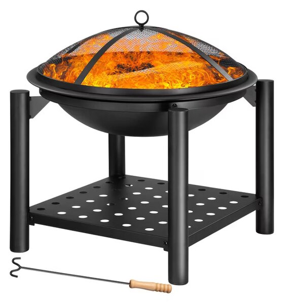 Deuba Ohniště Oval Ø55 cm s úložným prostorem