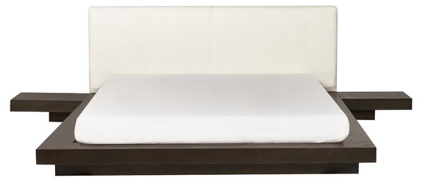 LED postel Buklé ZEN 160 x 200 cm LED Tmavý jasan