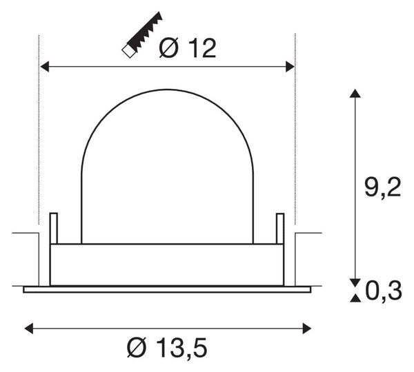 LA 1005965X VÝPRODEJ VZORKU - NUMINOS® GIMBLE M zápustné stropní svítidlo černé/chrom 4000 K 55° - BIG WHITE (SLV)