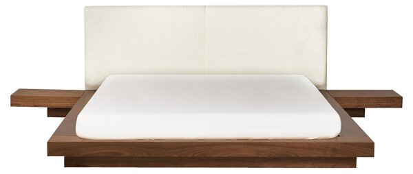Postel Buklé ZEN 160 x 200 cm Hnědý jasan