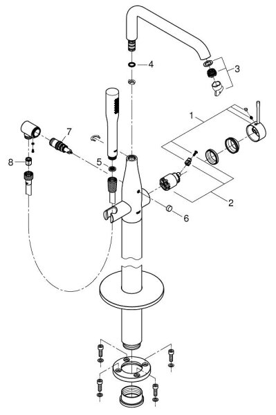 GROHE 23491GN1 - Vanová baterie ESSENCE 277 mm zlatá