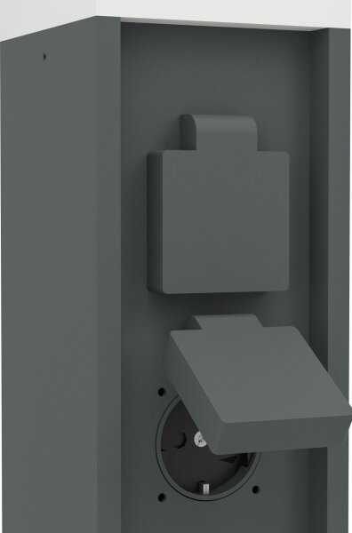 Eglo 901032 - Venkovní lampa se 2 zásuvkami PARK 1xE27/25W/230V IP54 antracit