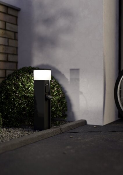 Eglo 901032 - Venkovní lampa se 2 zásuvkami PARK 1xE27/25W/230V IP54 antracit