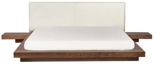 Postel Buklé ZEN 180 x 200 cm Hnědý jasan