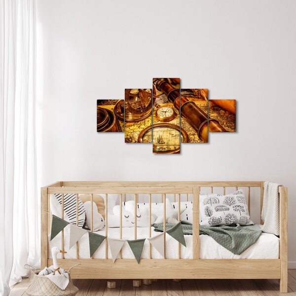 Obraz - Historické pomůcky námořníků (125x70 cm)