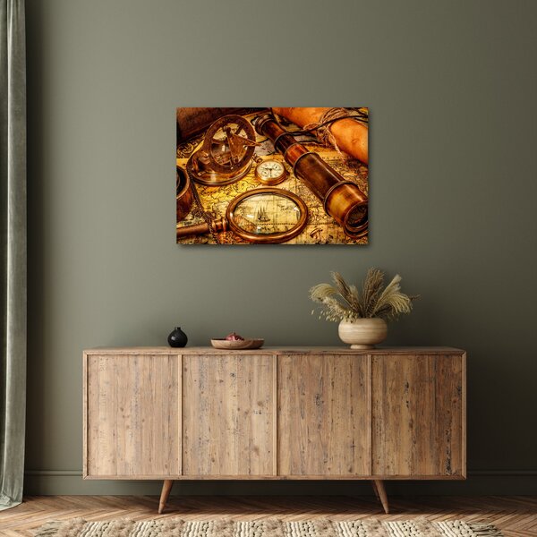 Obraz - Historické pomůcky námořníků (70x50 cm)