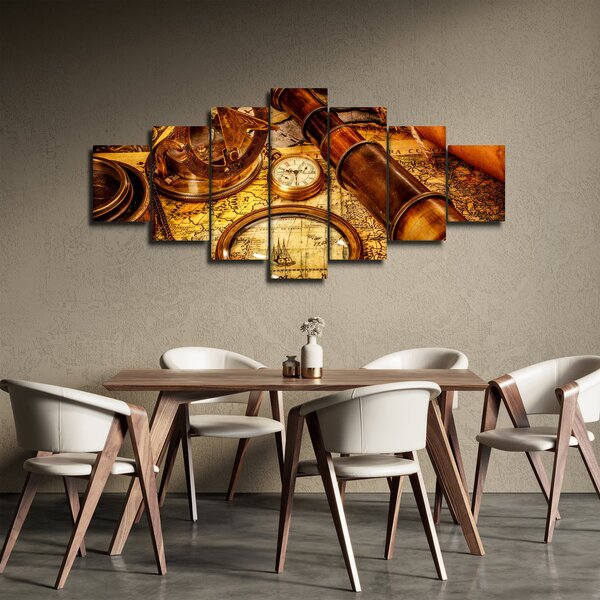 Obraz - Historické pomůcky námořníků (210x100 cm)