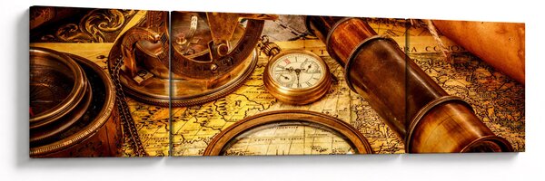 Obraz - Historické pomůcky námořníků (170x50 cm)