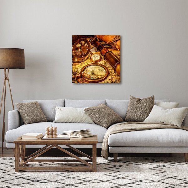 Obraz - Historické pomůcky námořníků (30x30 cm)