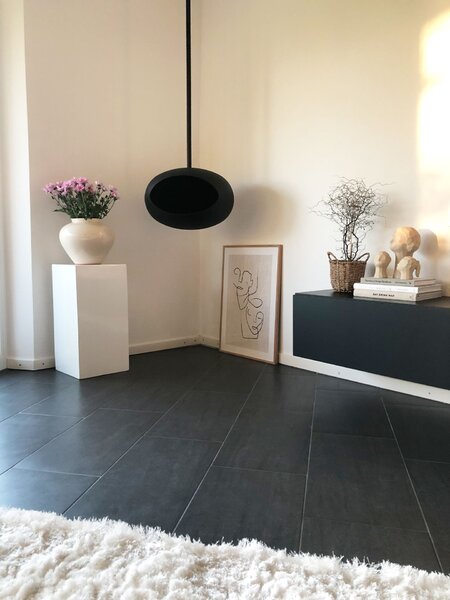 Podstavec PODEST, výška 60 cm, sklolaminát, bílý lesk