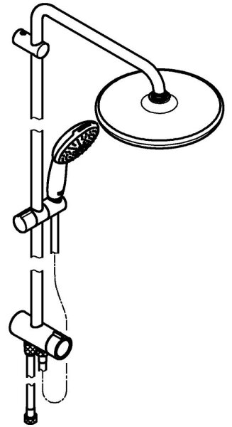 GROHE 266802431 - Sprchový systém VITALIO START SYSTEM 250 390 mm černá