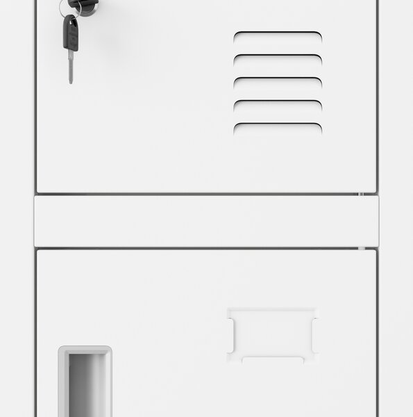 Skříňka pro zaměstnance na nožkách bílá, 292x1720x450 mm: ROBERT 1 Plus