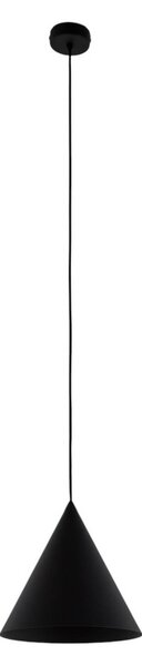 TK Lighting Závěsné světlo Cono, jednoplamenné, Ø 27 cm, černé, stmívatelný, Černá, Obývací pokoj / jídelna, kov, Moderní