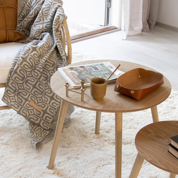 Miiko Design Odkládací miska z pravé kůže Rove, hnědá