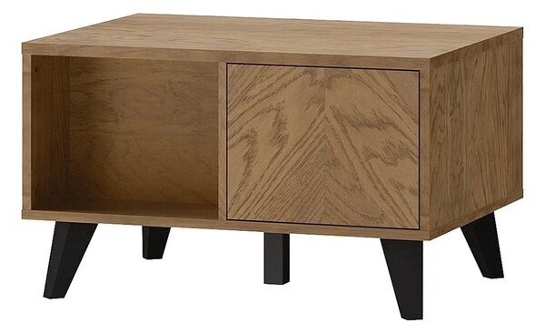 Szynaka Konferenční stolek Cozy 41 z masivu 80 cm dub Rustikal/černý