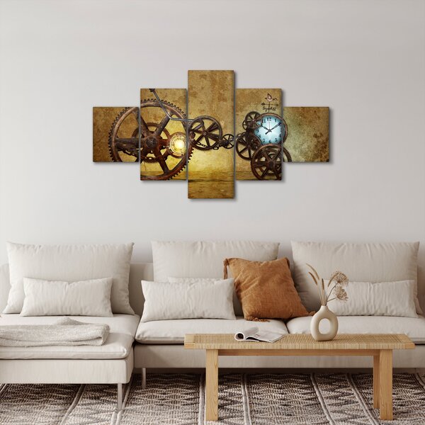 Obraz strojků historických hodin (125x70 cm)
