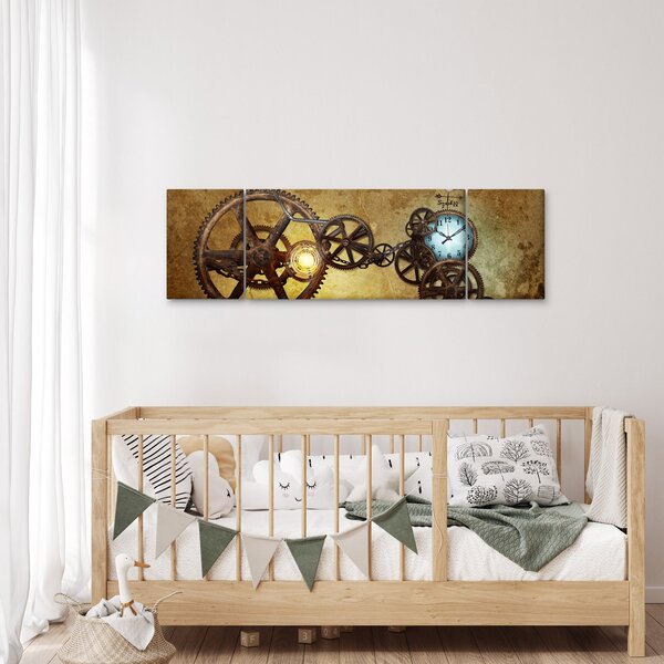 Obraz strojků historických hodin (170x50 cm)