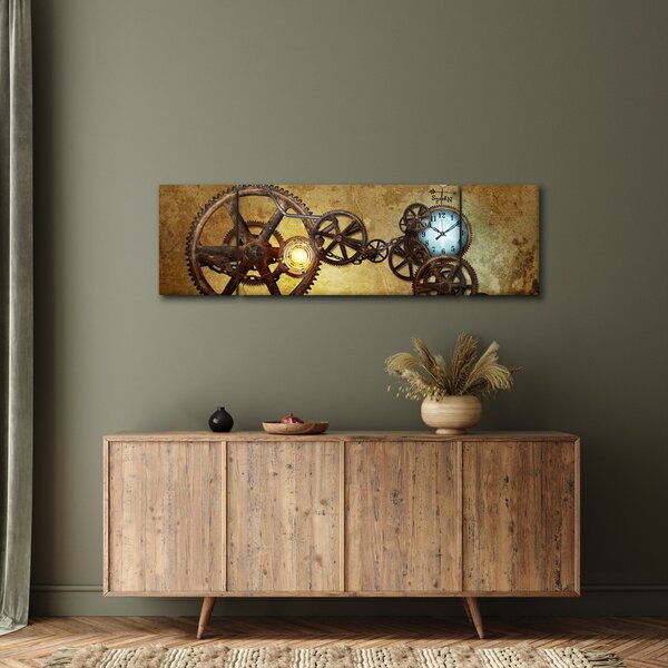 Obraz strojků historických hodin (170x50 cm)