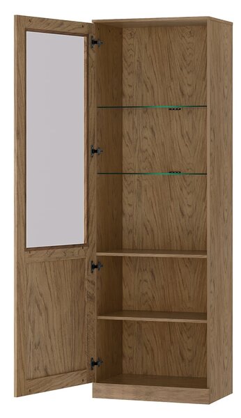 Szynaka Vitrína Cozy 10 z masivu s LED osvětlením 65 cm dub Rustikal