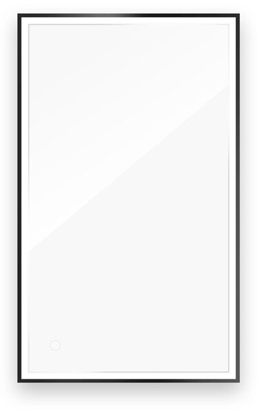 Oltens Nordlis zrcadlo 60x100 cm obdélníkový s osvětlením s vyhřívací podložkou černá 64111300