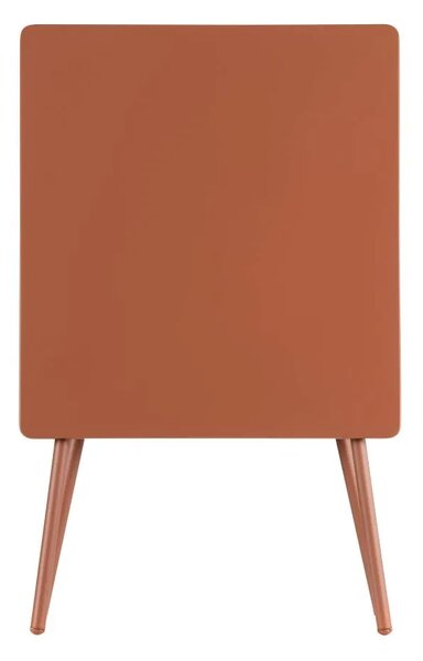 Sada BALCONY II – skládací stůl 64×70 cm + 2 ultra kompaktní židle | ColorBlock oranžová Canyon